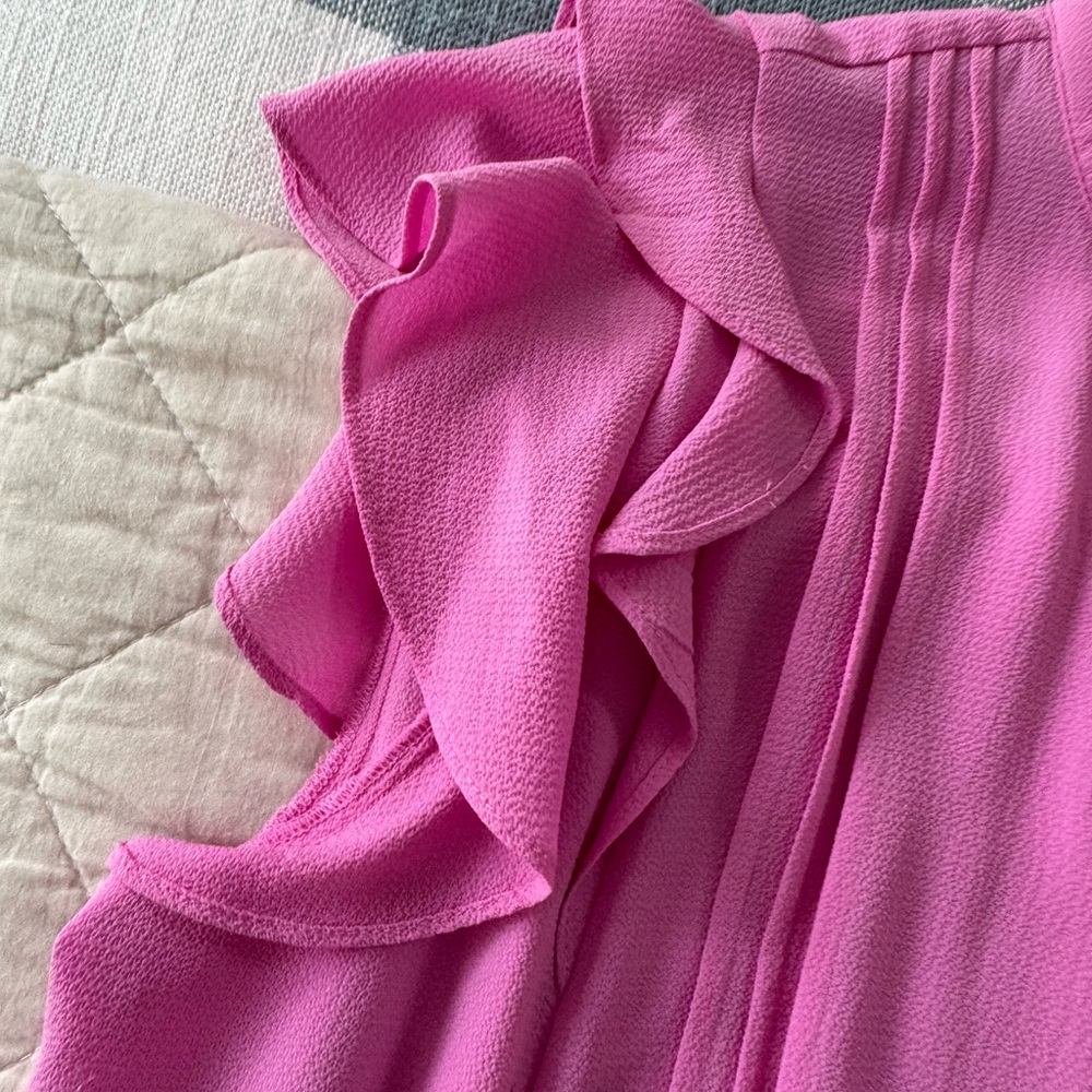 CeCe Pink Ruffled Blouse - Picture 4 of 4